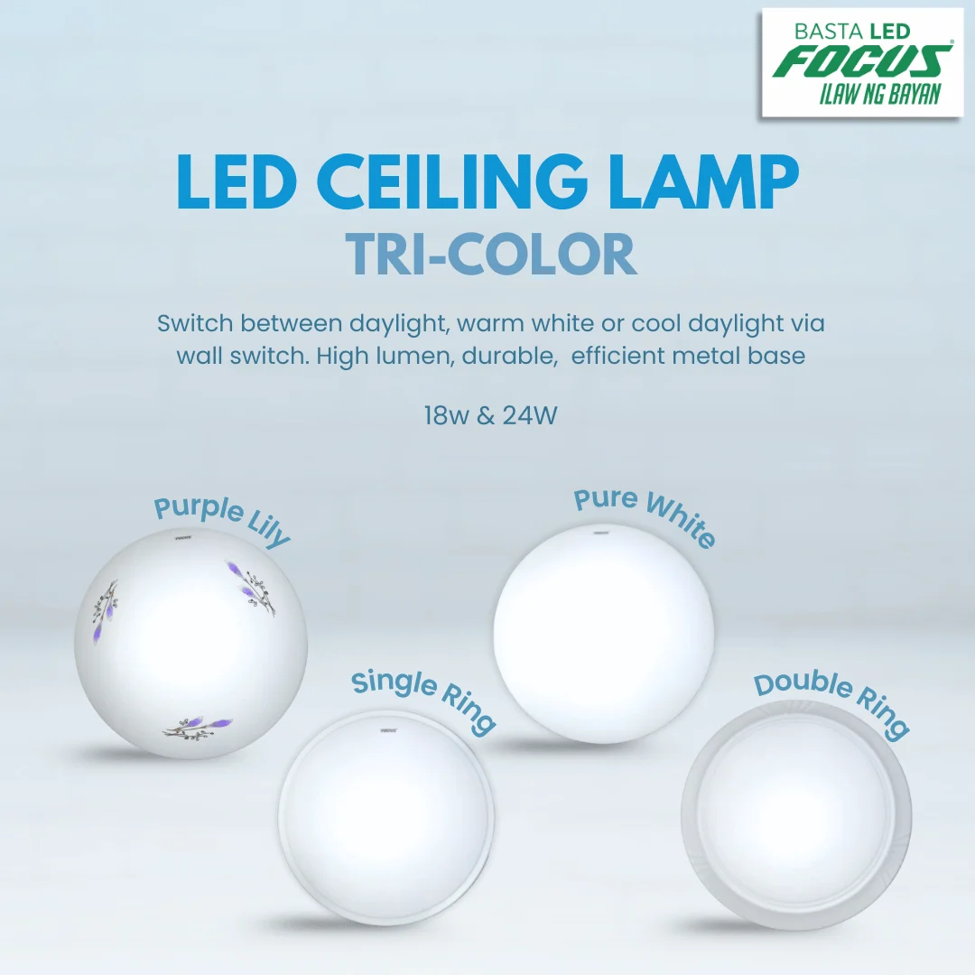 Focus Ceiling Lamp Tri-color - Double Ring 24 watts - Image 2
