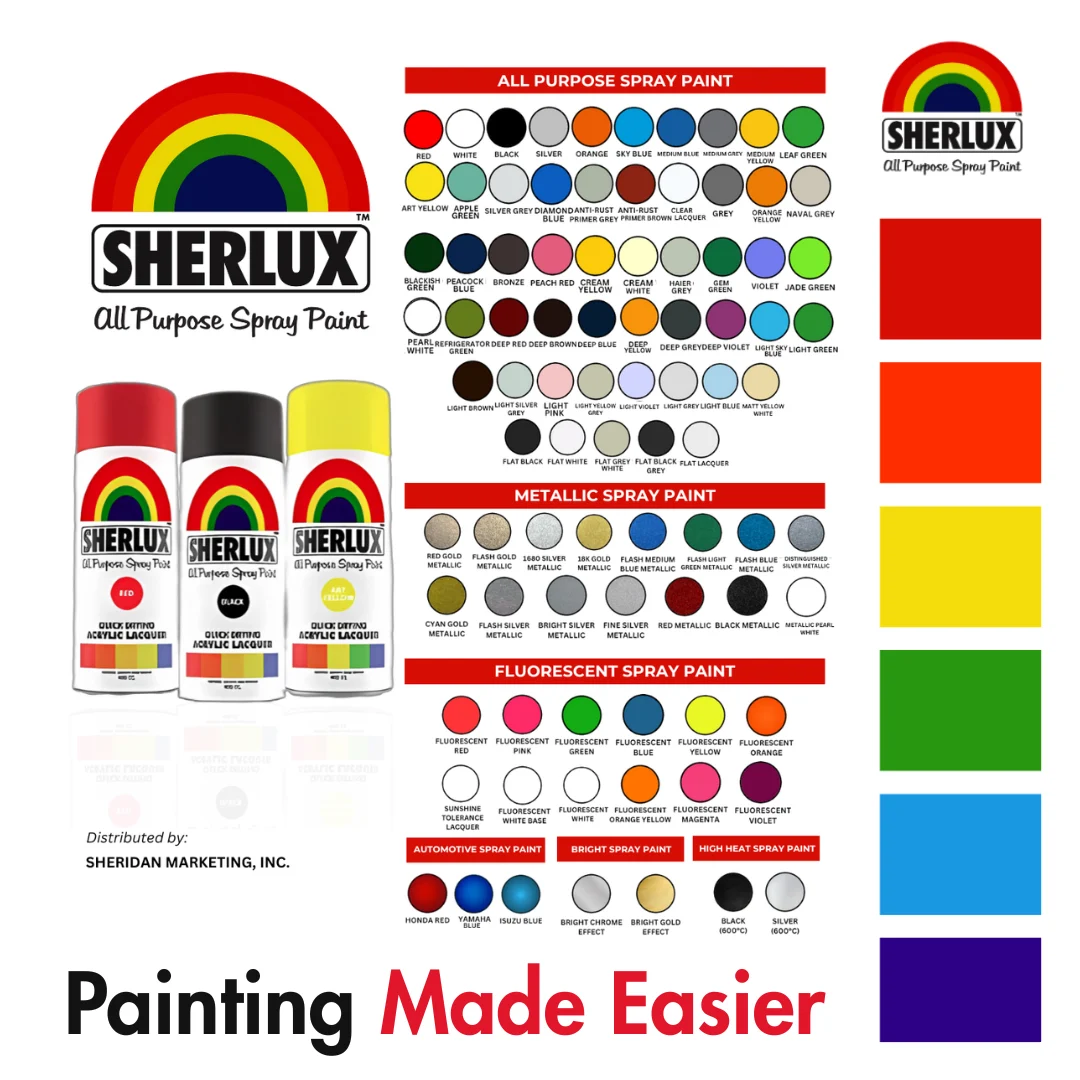 Sherlux All Purpose Spray Paint - Quick Drying Acrylic Lacquer Anti-rust Primer Brown - Image 3