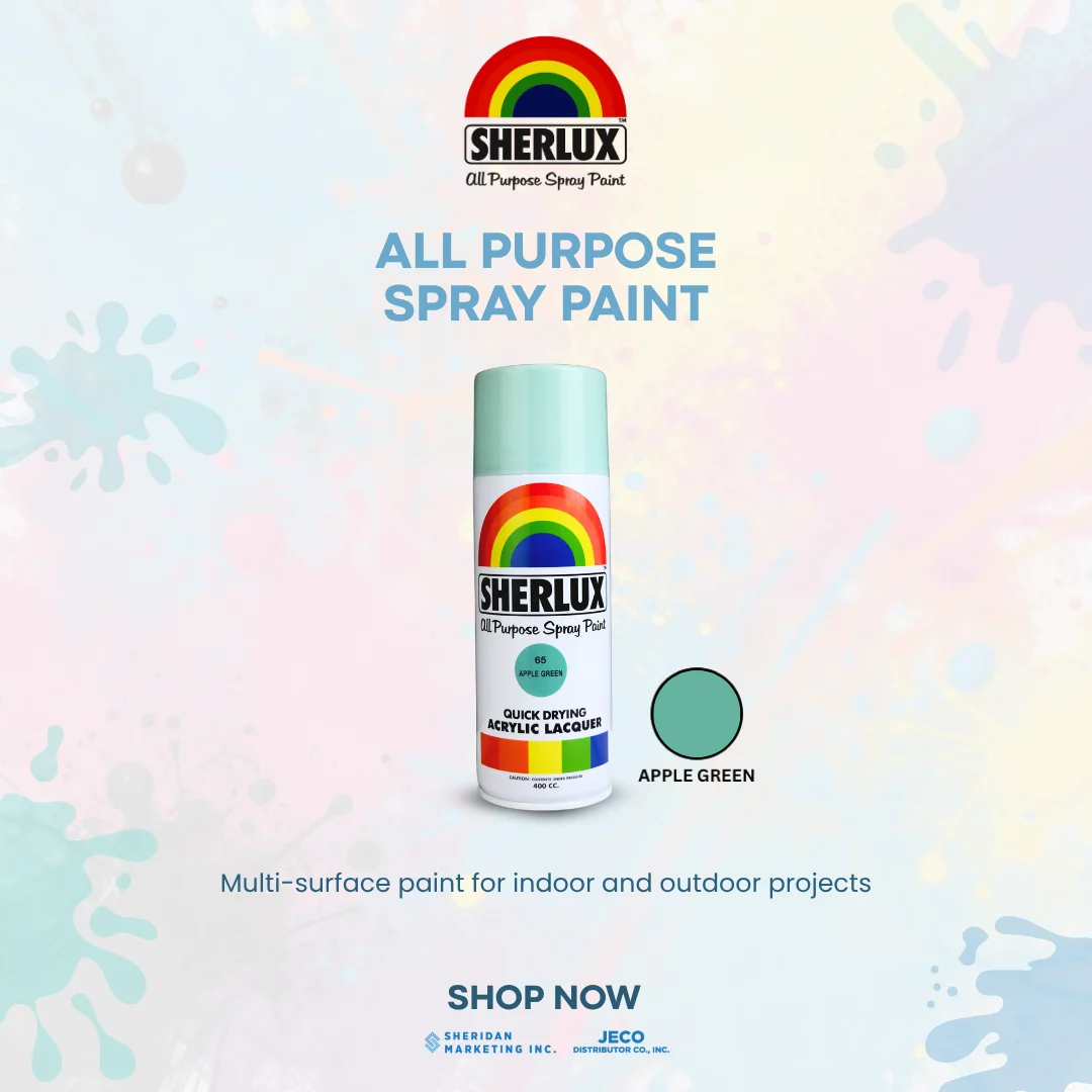 Sherlux All Purpose Spray Paint - Quick Drying Acrylic Lacquer Apple Green - Image 2