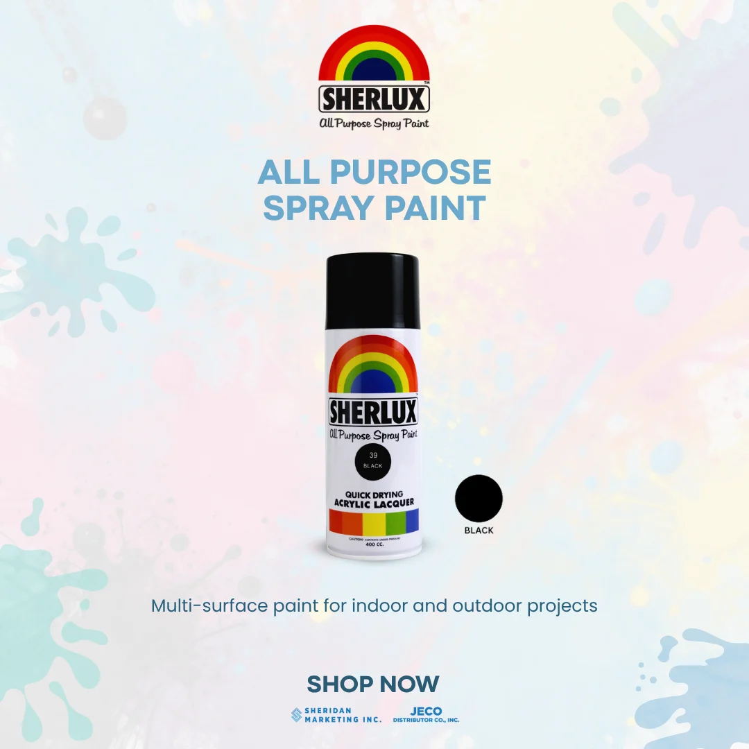 Sherlux All Purpose Spray Paint - Quick Drying Acrylic Lacquer Black - Image 3