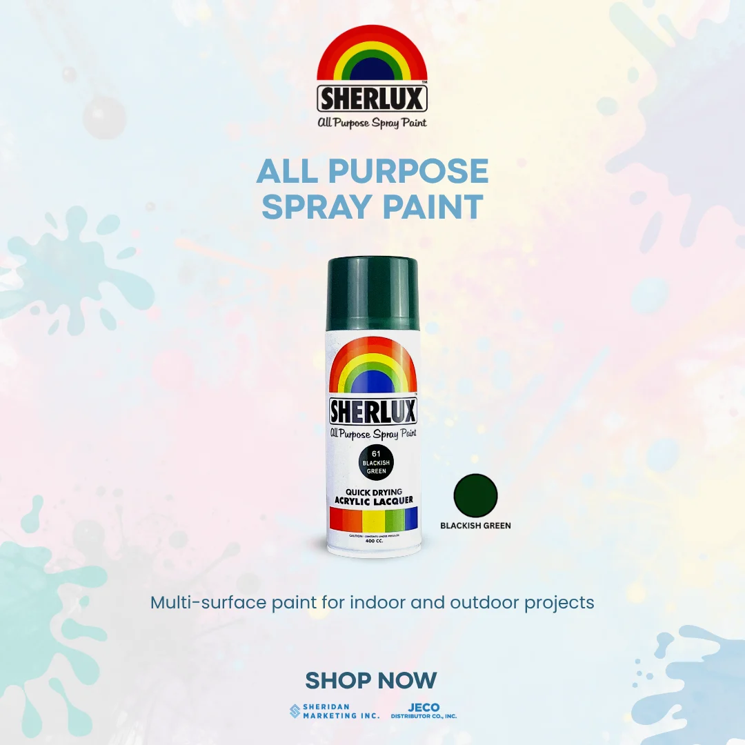 Sherlux All Purpose Spray Paint - Quick Drying Acrylic Lacquer Blackish Green - Image 2