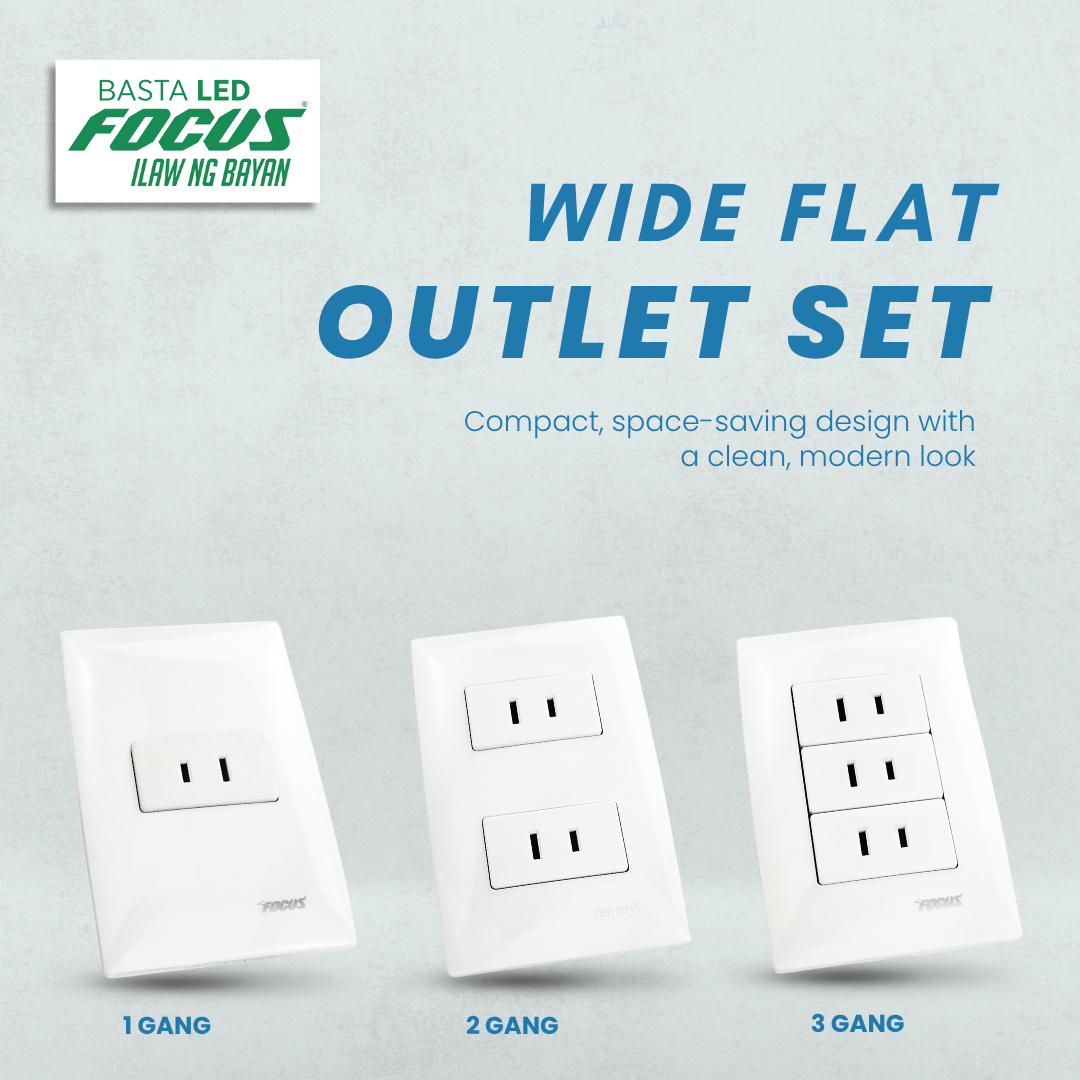 wide flat outlet