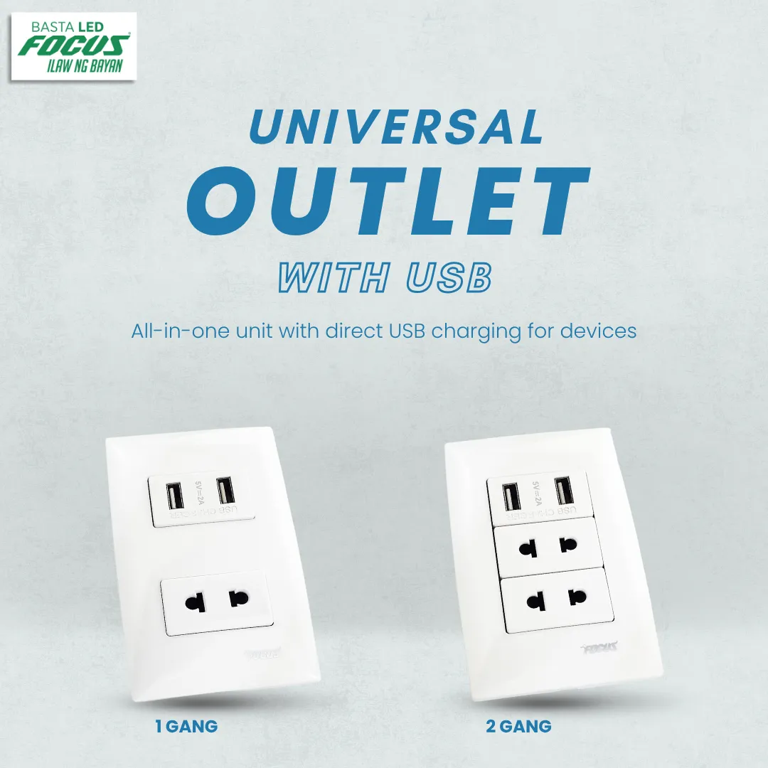 Universal outlet with USB
