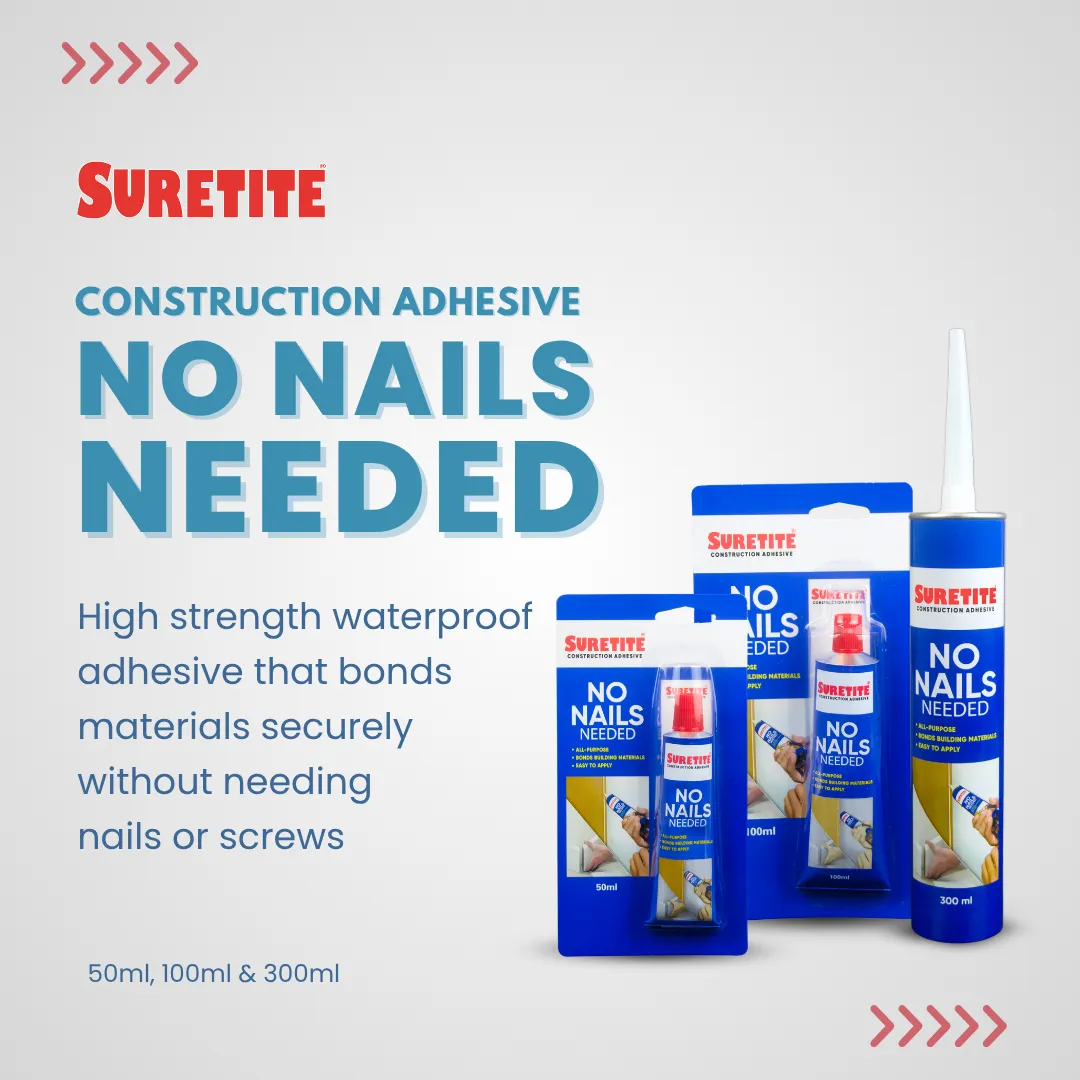 Suretite Construction Adhesive No Nails Needed